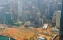 A Bird's eye view of City Hall with site of Central Reclamation Phase III in the front, taken in Dec